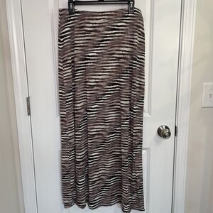 Tommy Bahama Brown and White Maxi Skirt